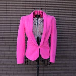 H&M Textured Tailored Hot Pink Blazer size 2